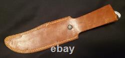 Western Boulder 10 Amber Pearl Fixed Blade Knife withcase Gem/Unused