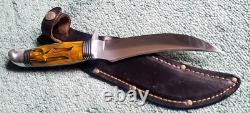 Western Boulder 9 Yellow Jacket Fixed Blade Knife withcase Gem/Unused