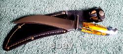 Western Boulder 9 Yellow Jacket Fixed Blade Knife withcase Gem/Unused