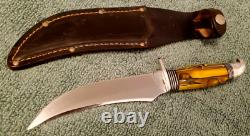 Western Boulder 9 Yellow Jacket Fixed Blade Knife withcase Gem/Unused