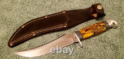 Western Boulder 9 Yellow Jacket Fixed Blade Knife withcase Gem/Unused