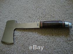Western Boulder Colo. Hunting Fixed Blade Knife & Axe Hatchet Set Vintage Unused