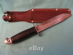 Western Boulder Colo Pat. No. 1967479 10 1/8 Knife In Original Leather Sheath