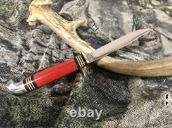 Western Boulder Colorado Fixed Blade Hunting Knife 50's-60's Red Handle