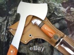 Western Boulder Colorado U. S. A Hunting Knife Axe Hatchet Set with Sheath in box