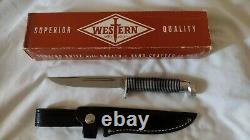 Western Boulder F48A 8 Black Beauty Fish Knife withcase Mint in Box