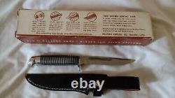 Western Boulder F48A 8 Black Beauty Fish Knife withcase Mint in Box