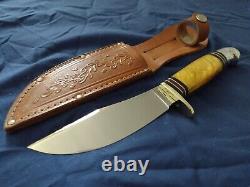 Western Boulder L88 Yellow Pearl Hunting Knife withcase Gem