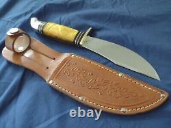 Western Boulder L88 Yellow Pearl Hunting Knife withcase Gem