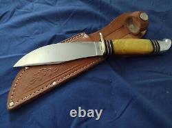 Western Boulder L88 Yellow Pearl Hunting Knife withcase Gem