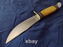 Western Boulder L88 Yellow Pearl Hunting Knife withcase Gem