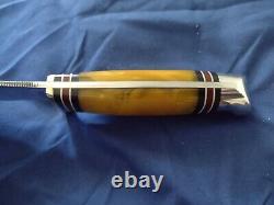 Western Boulder L88 Yellow Pearl Hunting Knife withcase Gem