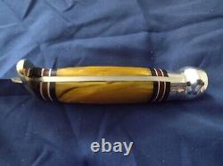 Western Boulder L88 Yellow Pearl Hunting Knife withcase Gem