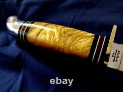 Western Boulder L88 Yellow Pearl Hunting Knife withcase Gem