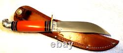 Western Boulder Orange Delrin Official Boy Scout Hunting Knife withcase