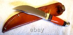 Western Boulder Orange Delrin Official Boy Scout Hunting Knife withcase