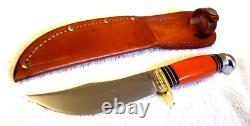 Western Boulder Orange Delrin Official Boy Scout Hunting Knife withcase