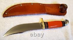 Western Boulder Orange Delrin Official Boy Scout Hunting Knife withcase