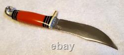 Western Boulder Orange Delrin Official Boy Scout Hunting Knife withcase