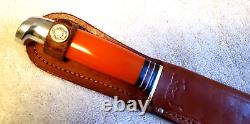 Western Boulder Orange Delrin Official Boy Scout Hunting Knife withcase