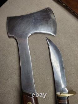 Western Cutlery Axe Knife Combination W6610/W66 Sheath USA
