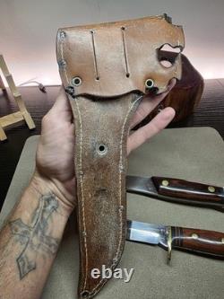 Western Cutlery Axe Knife Combination W6610/W66 Sheath USA