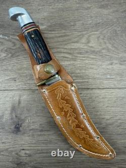 Western Knives H39 Fixed Blade Hunting Knife With Scabbard Made In U (wcp036169)