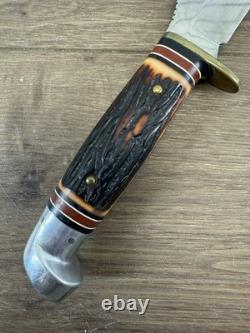 Western Knives H39 Fixed Blade Hunting Knife With Scabbard Made In U (wcp036169)