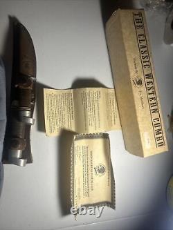 Western North American Hunting Club Knife Set 7758 & L628 VINTAGE RARE IN BOX