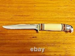 Western USA Knife Bird & Trout Boulder Co. White Vintage Hunting Fishing Rare
