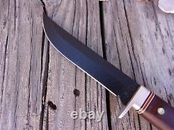 Western USA W-36 Carbon Black Fixed Blade Knife