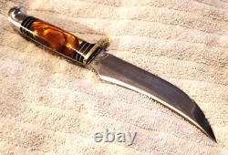 Western USA W-39 1961-76 9 Amber Pearl Hunting/Skinning Knife withcase Gem