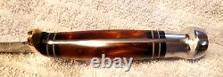 Western USA W-39 1961-76 9 Amber Pearl Hunting/Skinning Knife withcase Gem