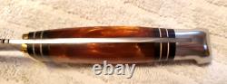 Western USA W-39 1961-76 9 Amber Pearl Hunting/Skinning Knife withcase Gem