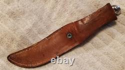 Western USA W-39 1961-76 9 Amber Pearl Hunting/Skinning Knife withcase Gem