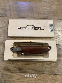 White River Knives Small Game Black Olive Drab Linen Micarta Fixed Blade Knife