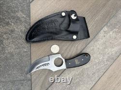WhiteKnuckler Brand Convertible Hunting Fixed Blade Knife with Leather Sheath