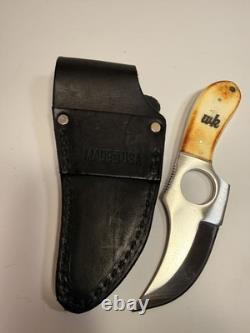 Whiteknuckler Fixed Blade Knife Stainless Steel Bone Handle Full Tang Sheath