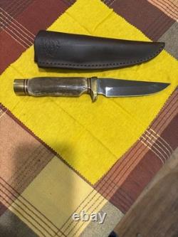 Wilson Wild Side Stag Hunting Fixed Blade Knife & Sheath, Naknek Alaska