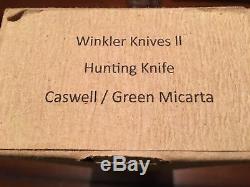Winkler Knives II Hunting Knife, Green micarta, Carbon Steel 80CRV2