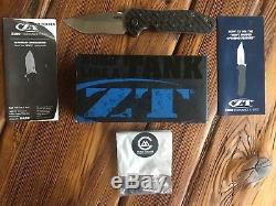 Zero Tolerance 0620CF withCustom Hardware! Tanto Knife Carbon Fibe ZT Emerson