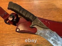 Zombie Tools SCYLLIS Knife 9 5160 Steel Blade ZT Warlander Leather Sheath